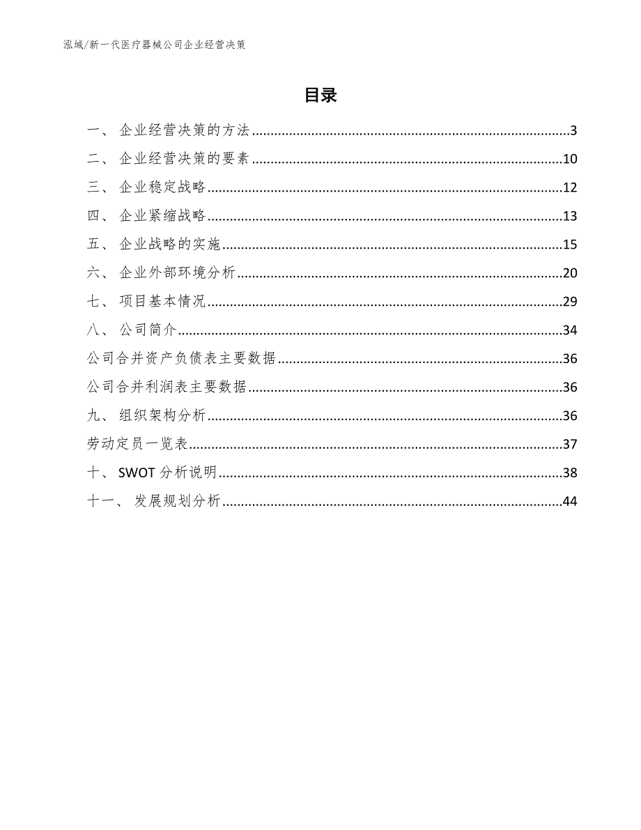 新一代医疗器械公司企业经营决策（参考）_第2页