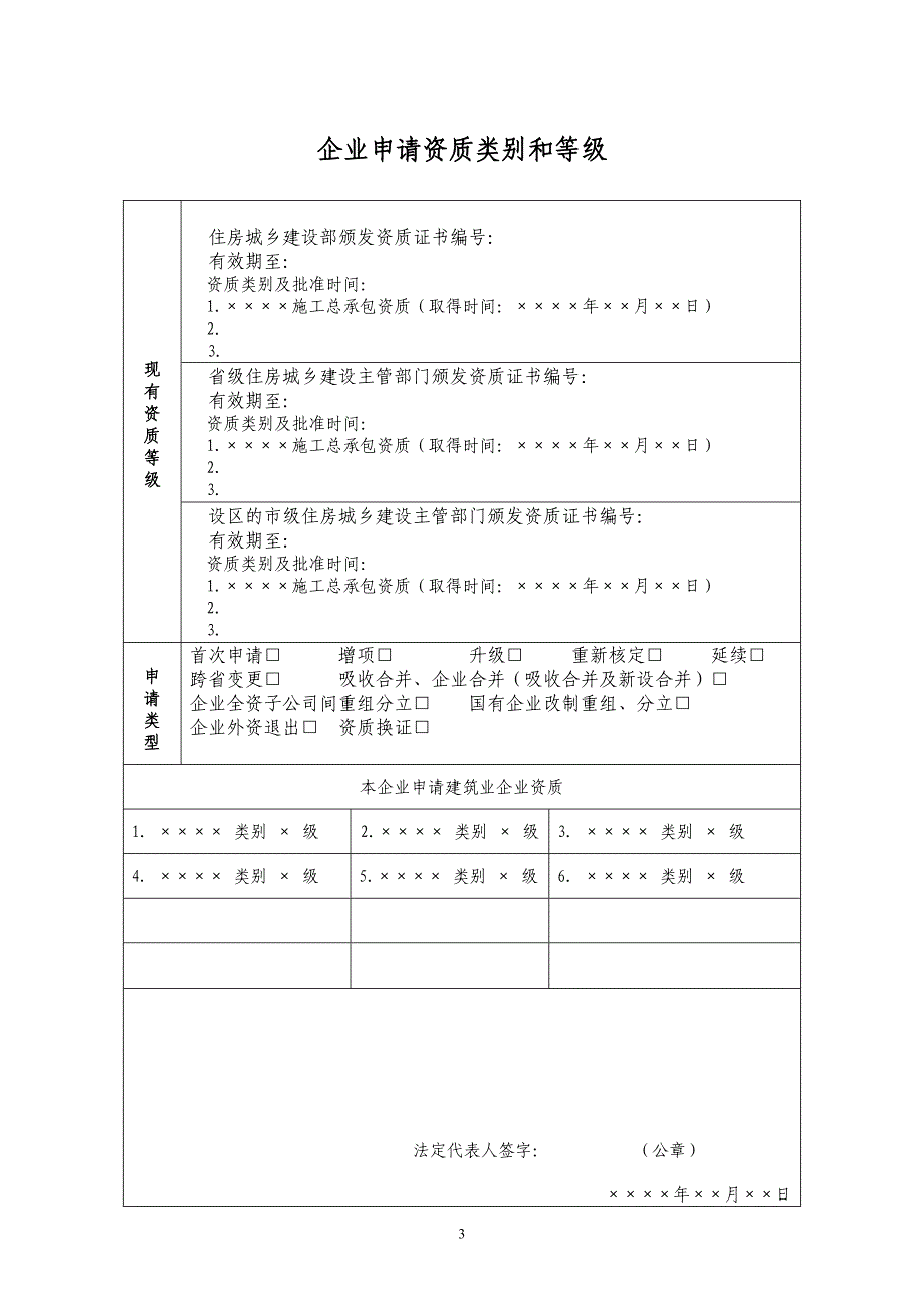 建筑业企业资质申报表 最新版_第3页