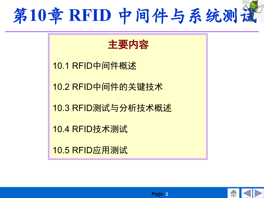 《RFID技术原理及应用》课件—10-RFID-中间件与系统测试_第1页