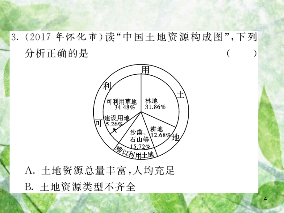 八年级地理上册 第3章 中国的自然资源章末综述习题优质课件 （新版）新人教版_第4页