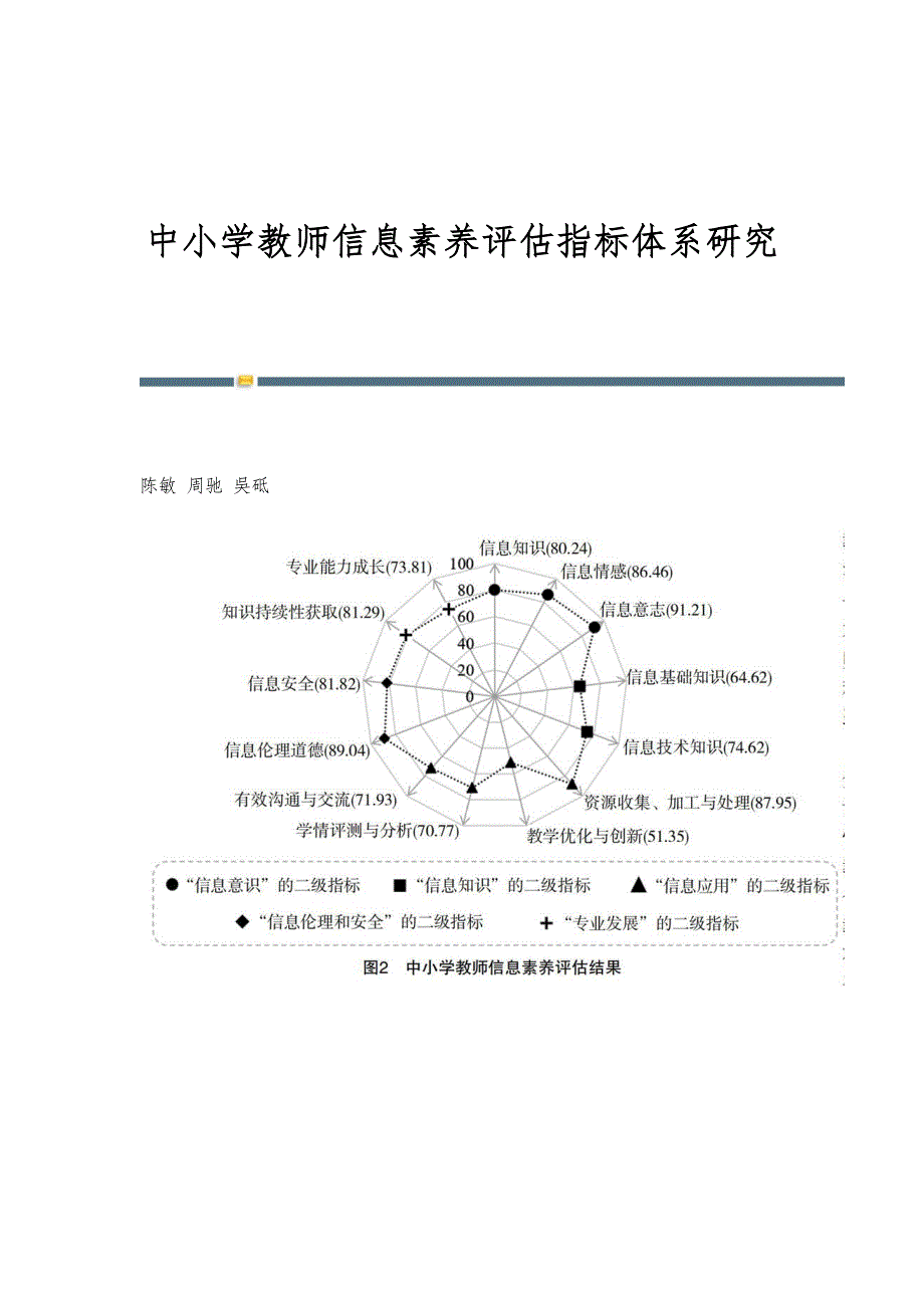 中小学教师信息素养评估指标体系研究_第1页