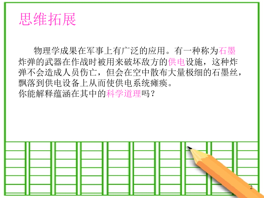 九年级物理全册 9.2《探究不同物质的导电性能》优质课件 北京课改版_第2页