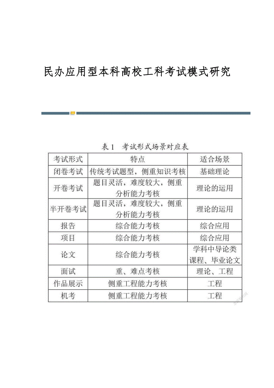 民办应用型本科高校工科考试模式研究_第1页