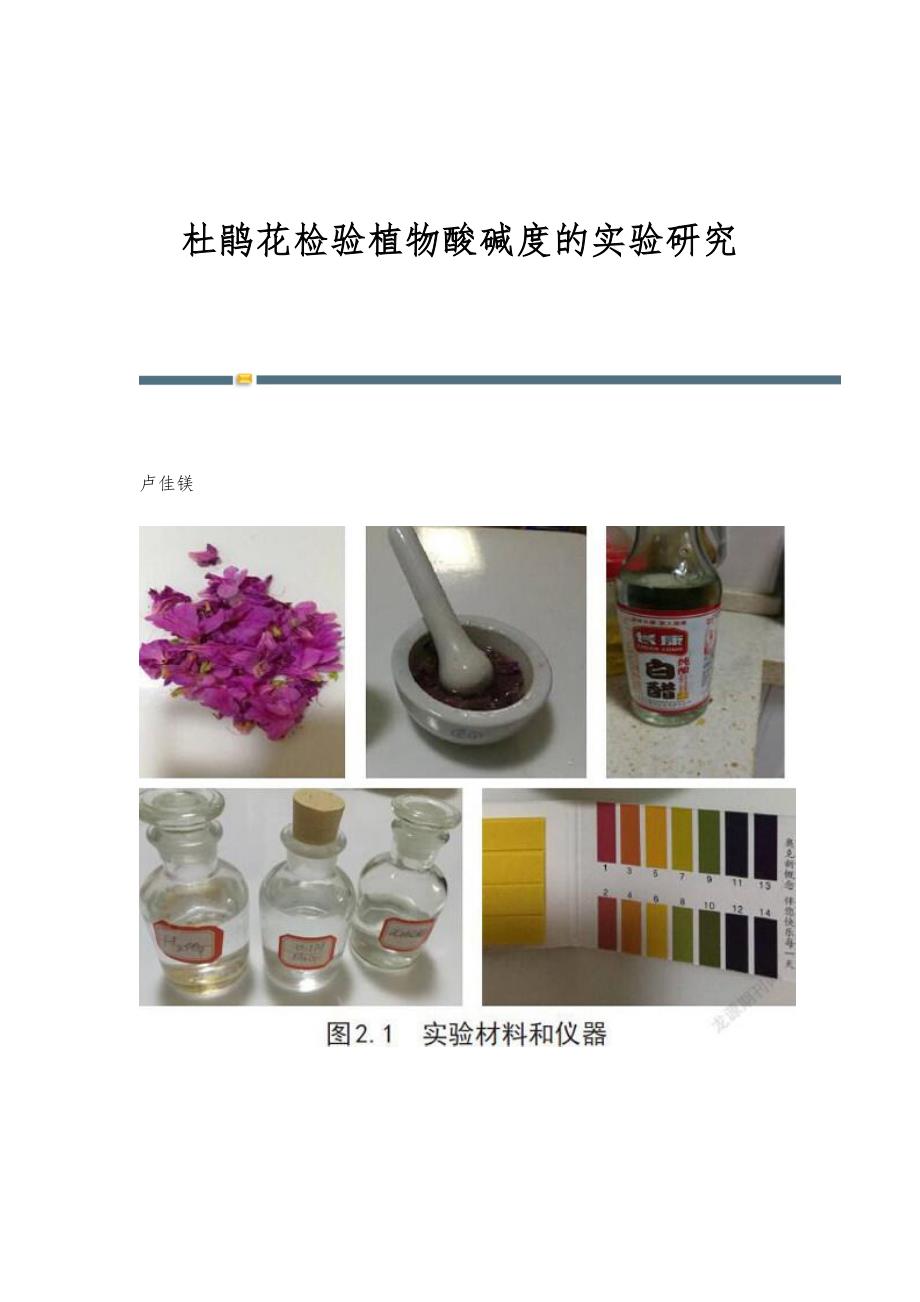 杜鹃花检验植物酸碱度的实验研究_第1页