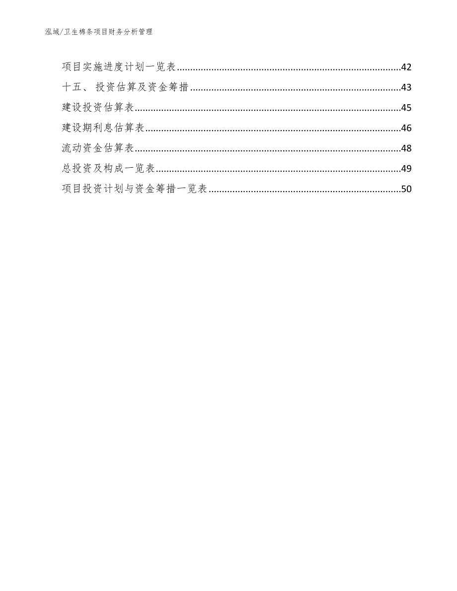 卫生棉条项目财务分析管理（参考）_第2页