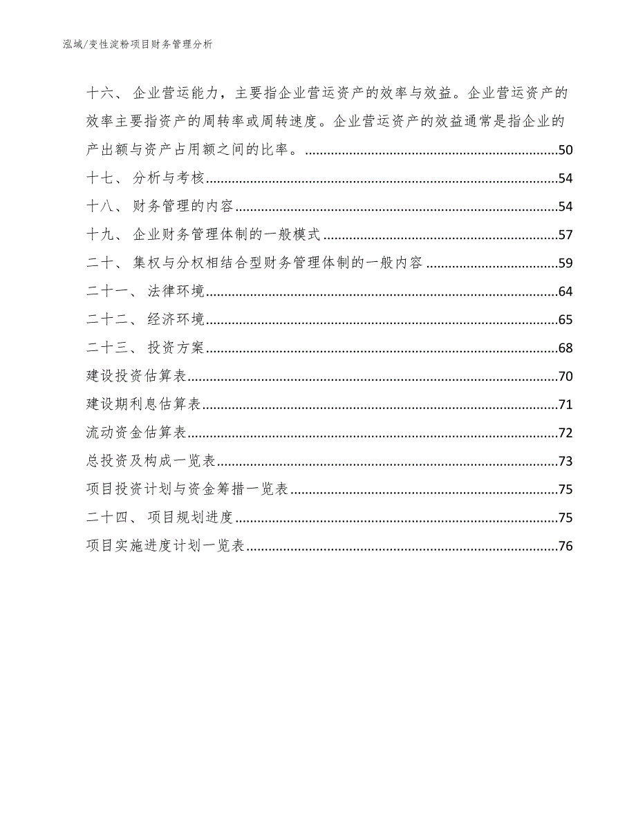 变性淀粉项目财务管理分析【范文】_第2页