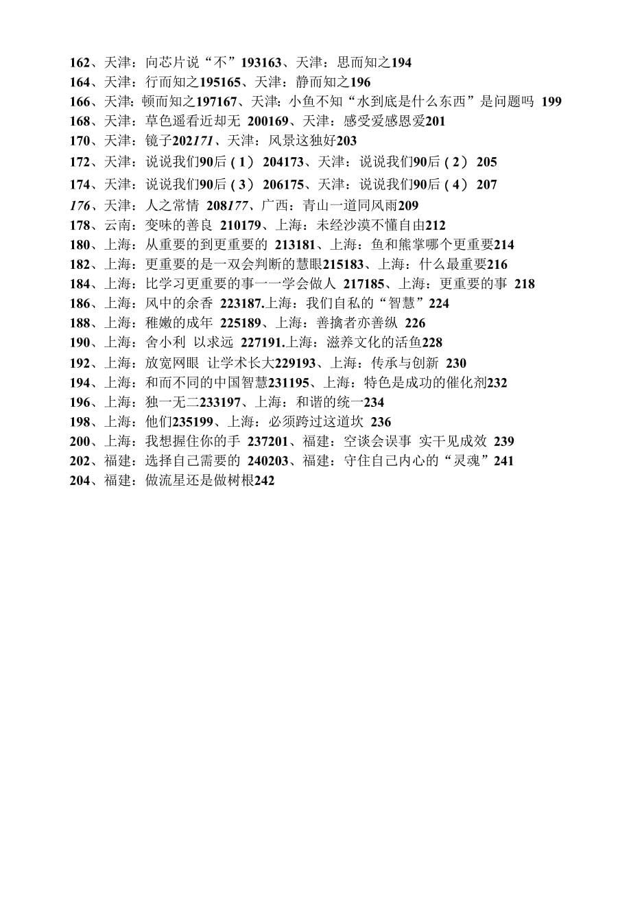 各省市历年高考满分作文（目录）_第5页