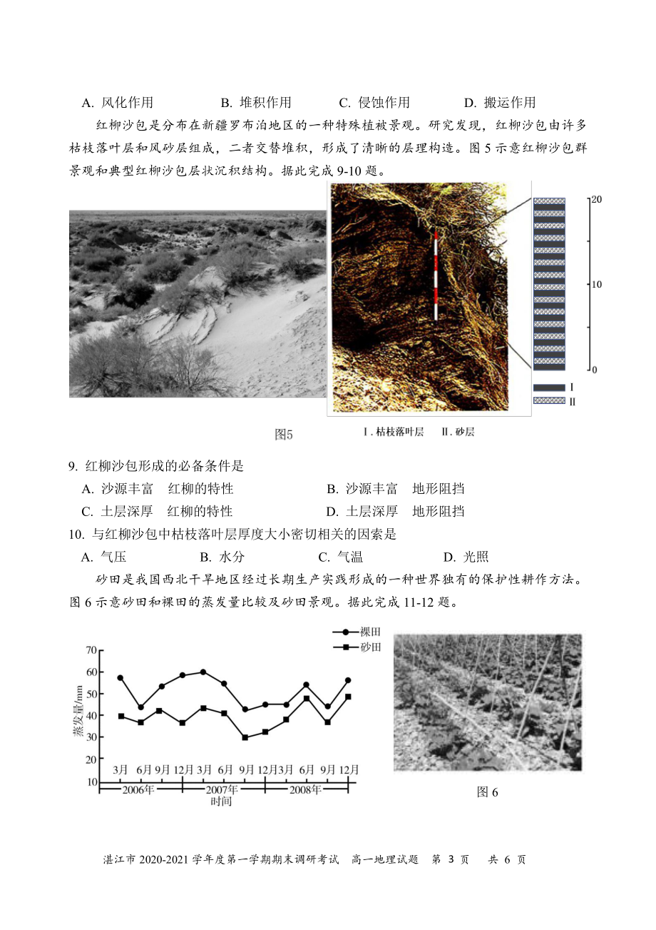 广东省湛江市2020_2021学年高一地理上学期期末调研考试试题PDF_第3页