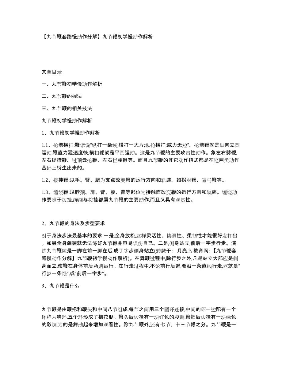 九节鞭套路慢动作分解九节鞭初学慢动作解析_第1页
