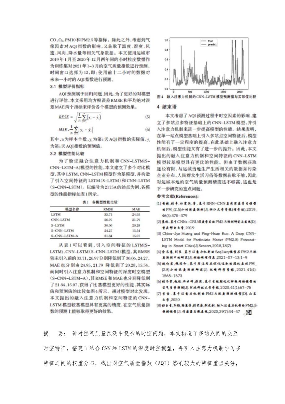 融合CNN-LSTM和注意力机制的空气质量指数预测_第4页