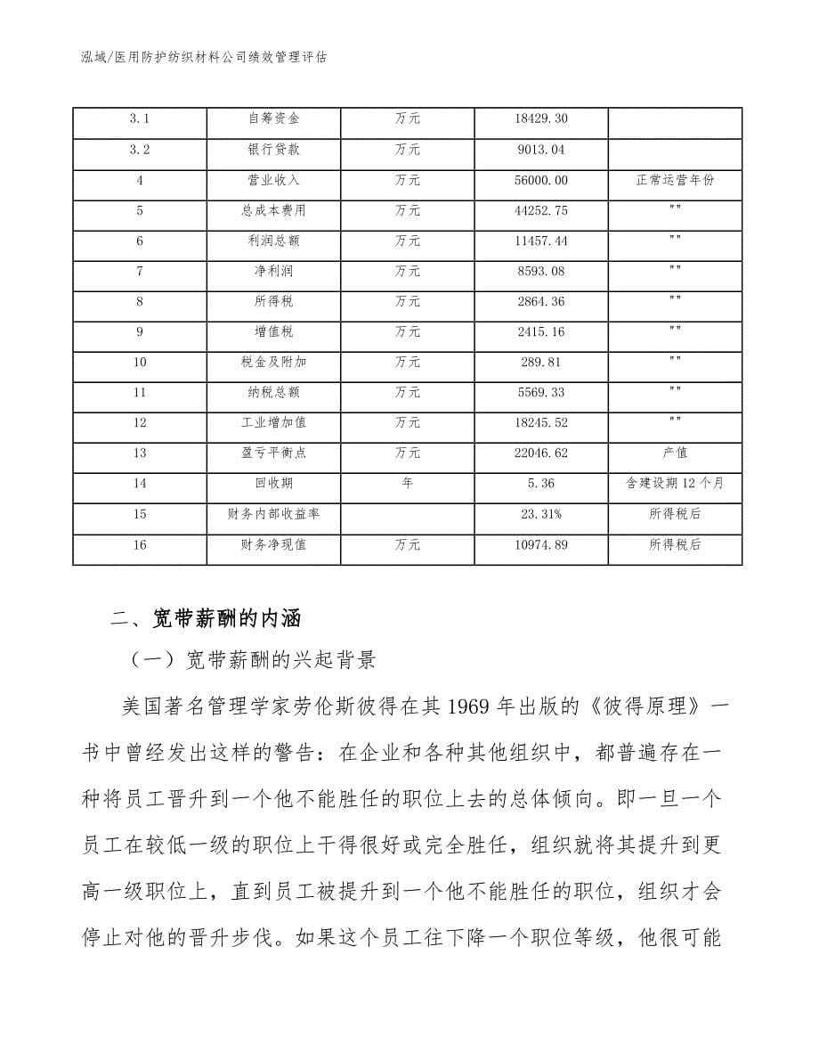 医用防护纺织材料公司绩效管理评估（参考）_第5页