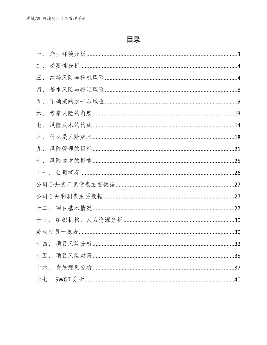 3D玻璃项目风险管理手册【范文】_第2页