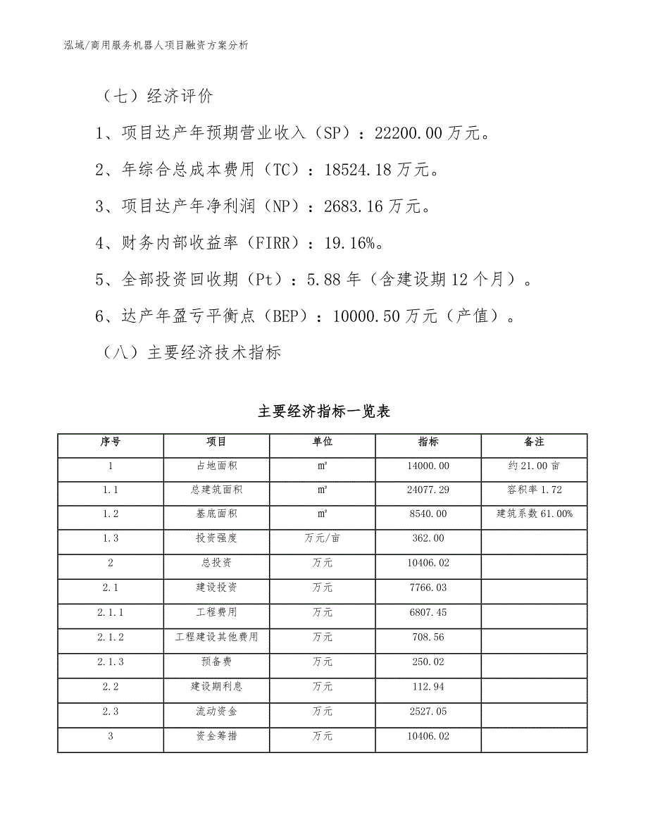 商用服务机器人项目融资方案分析【参考】_第4页