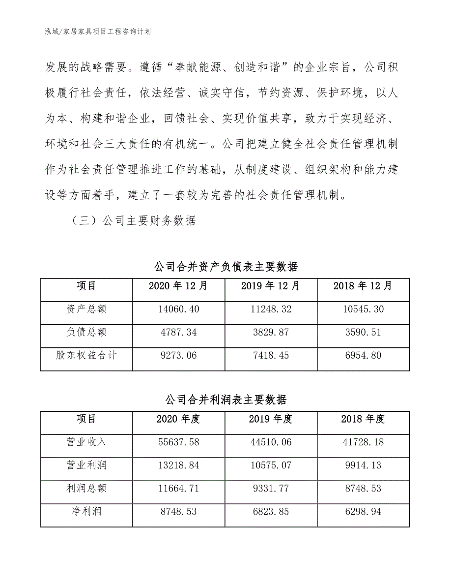 家居家具项目工程咨询计划_第4页