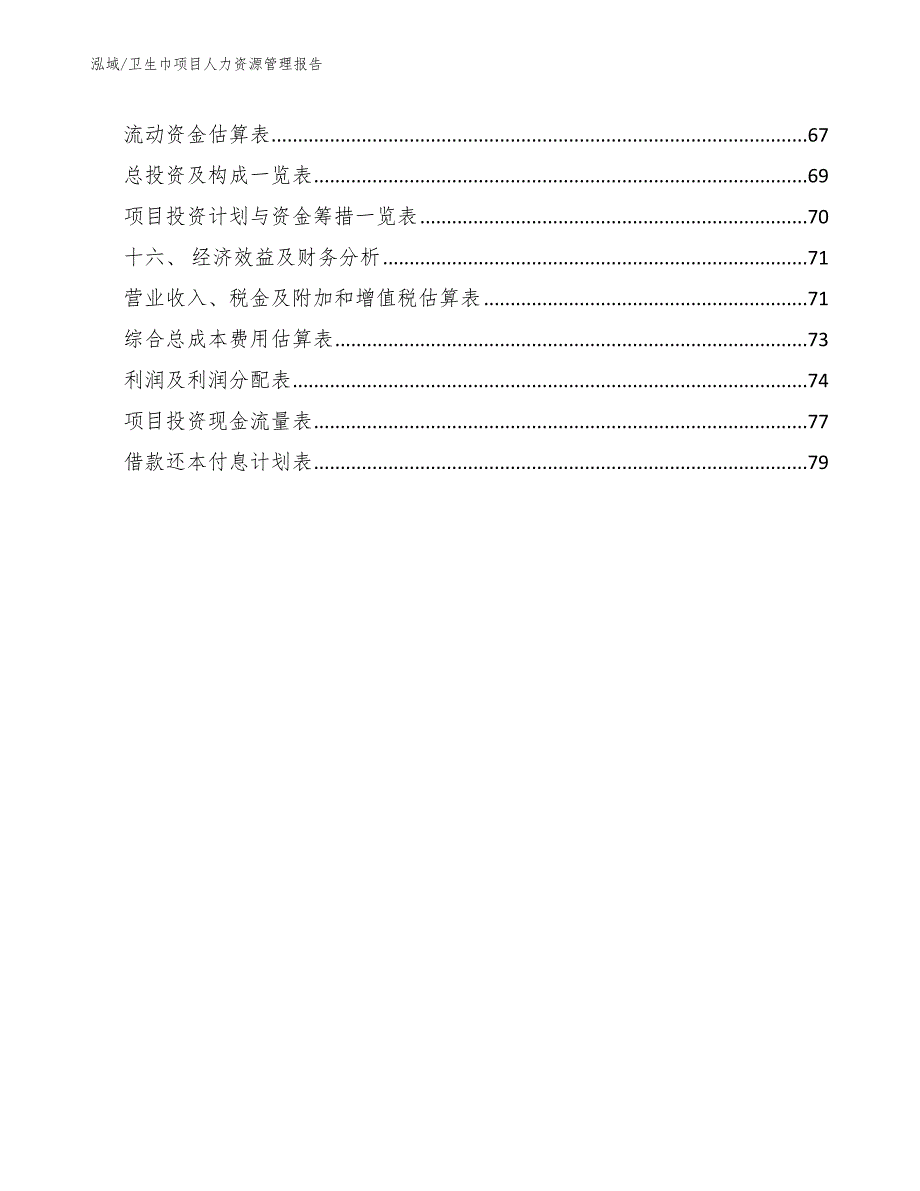 卫生巾项目人力资源管理报告_第2页