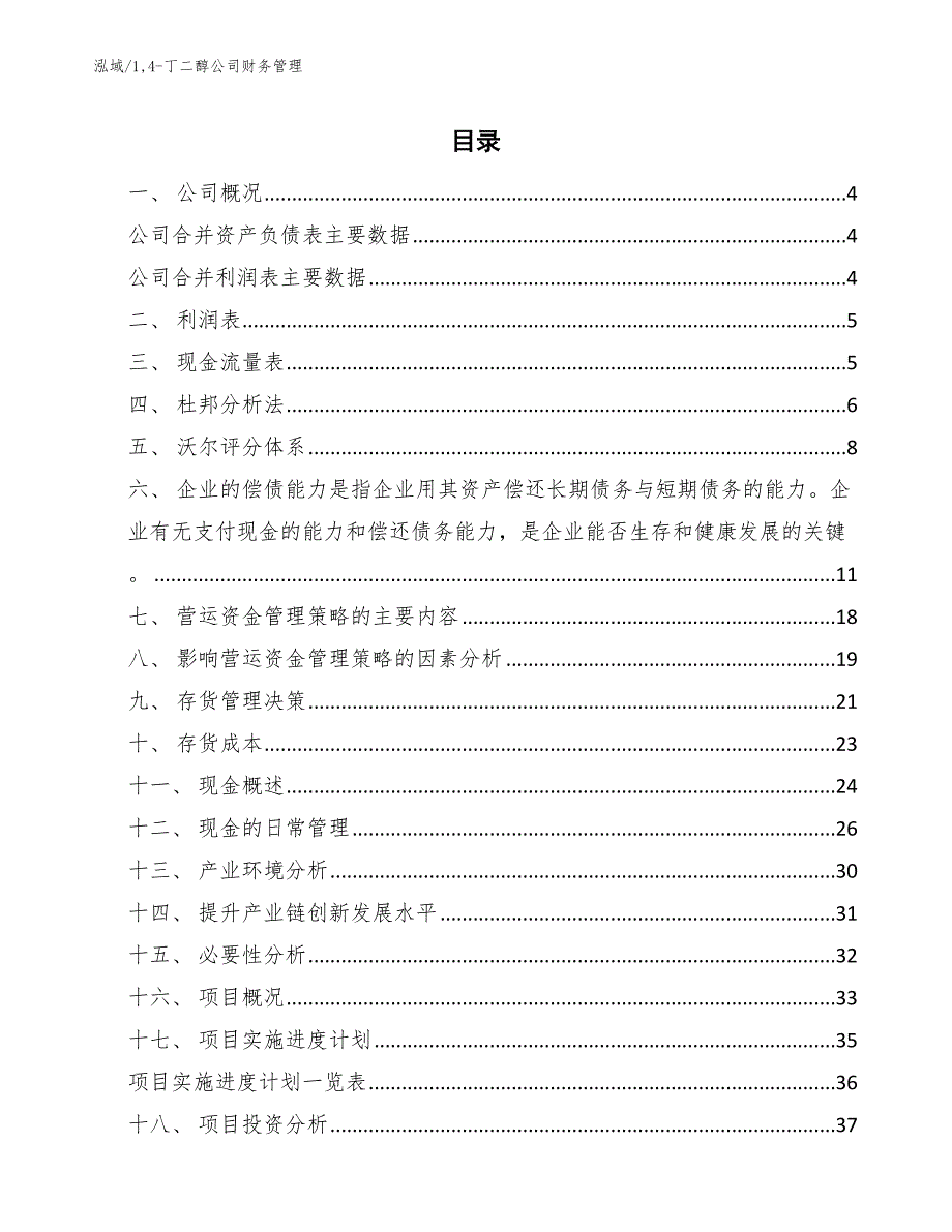 14-丁二醇公司财务管理_第2页