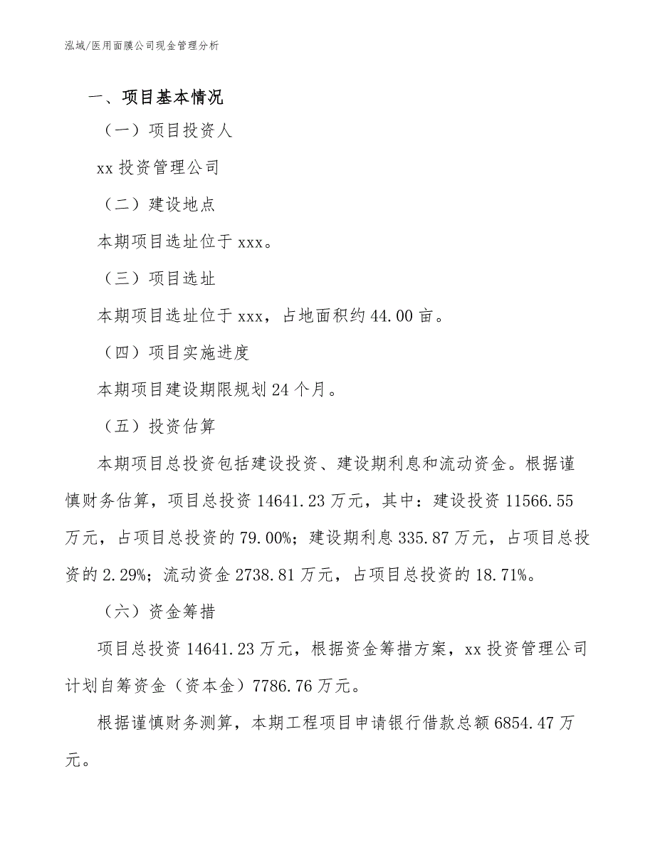 医用面膜公司现金管理分析_第4页