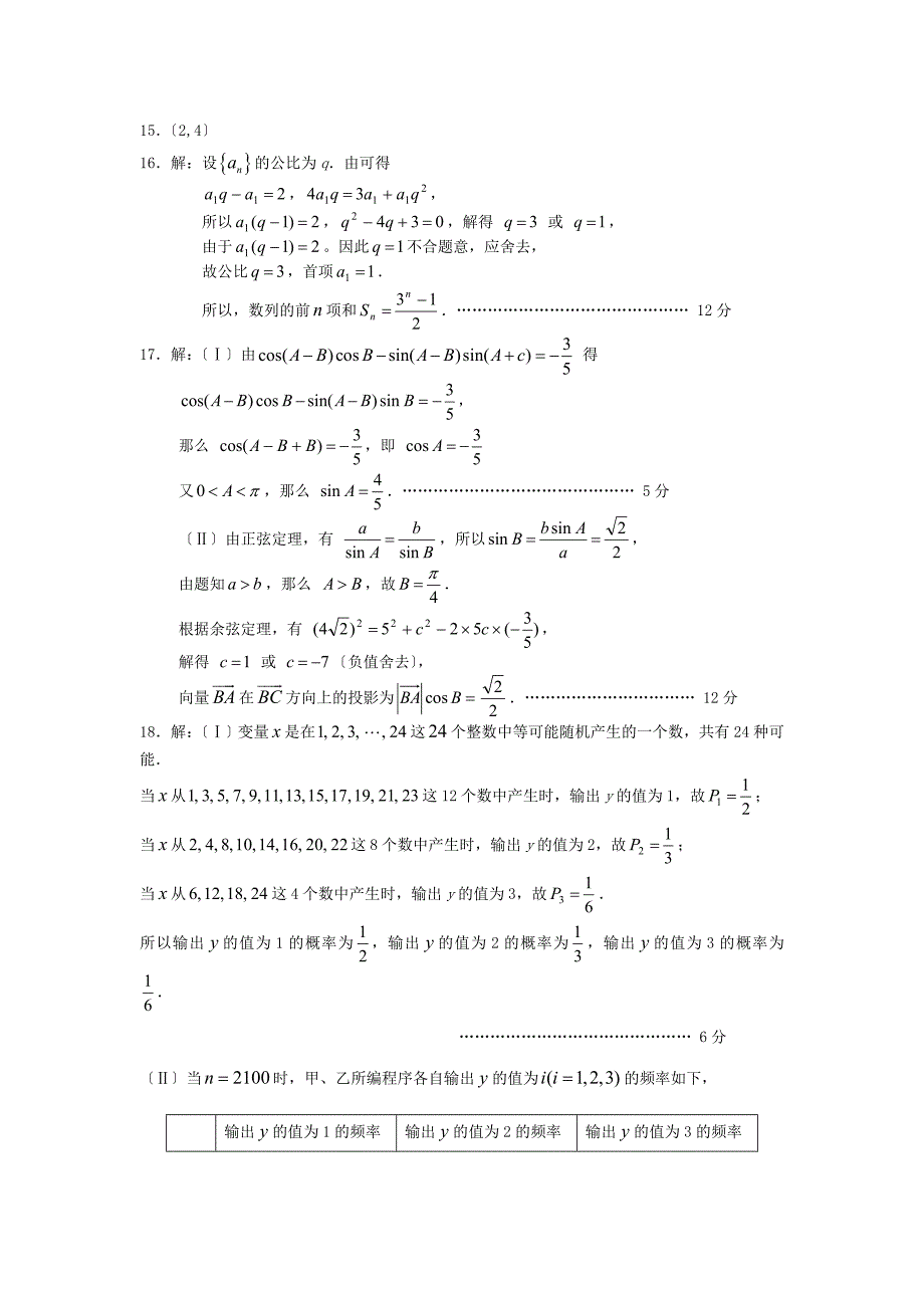 2022年普通高等学校招生全国统一考试数学文试题(四川卷)_第4页