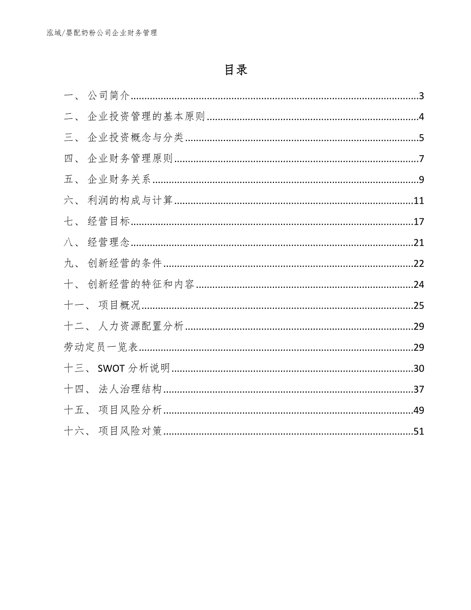 婴配奶粉公司企业财务管理（参考）_第2页