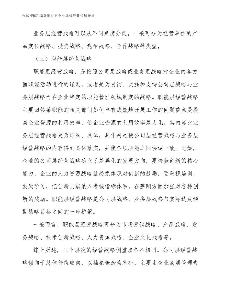 FDCA基聚酯公司企业战略经营领域分析_第5页