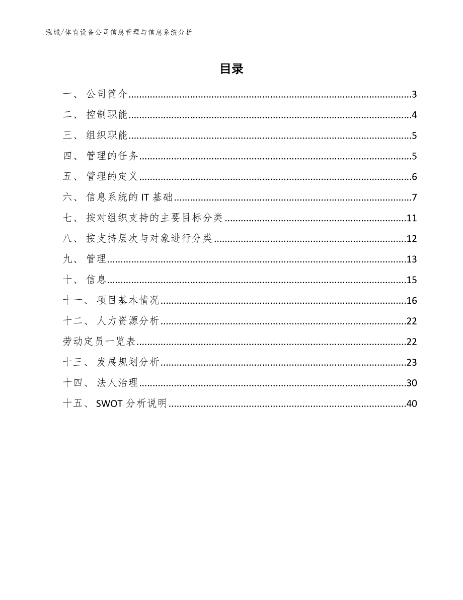 体育设备公司信息管理与信息系统分析_第2页