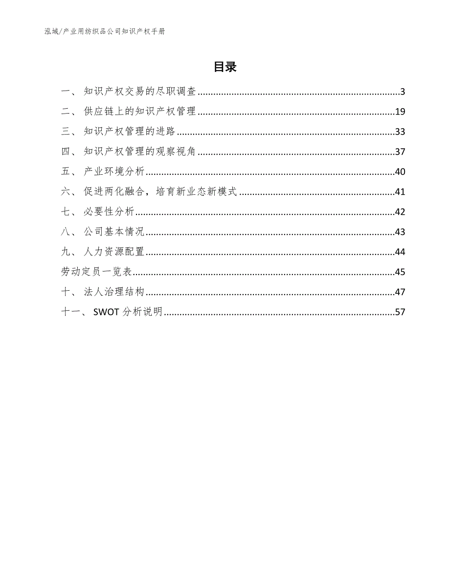 产业用纺织品公司知识产权手册【参考】_第2页