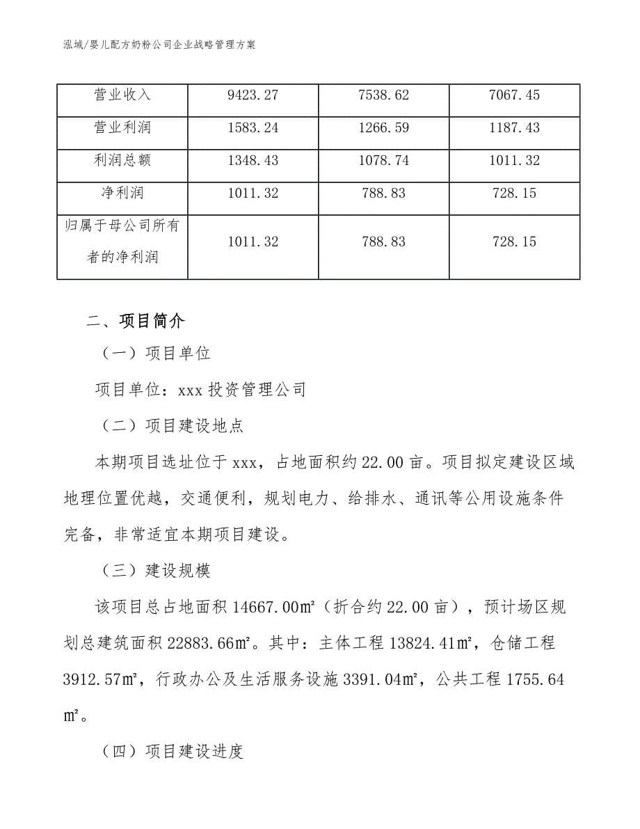 婴儿配方奶粉公司企业战略管理方案（范文）_第5页