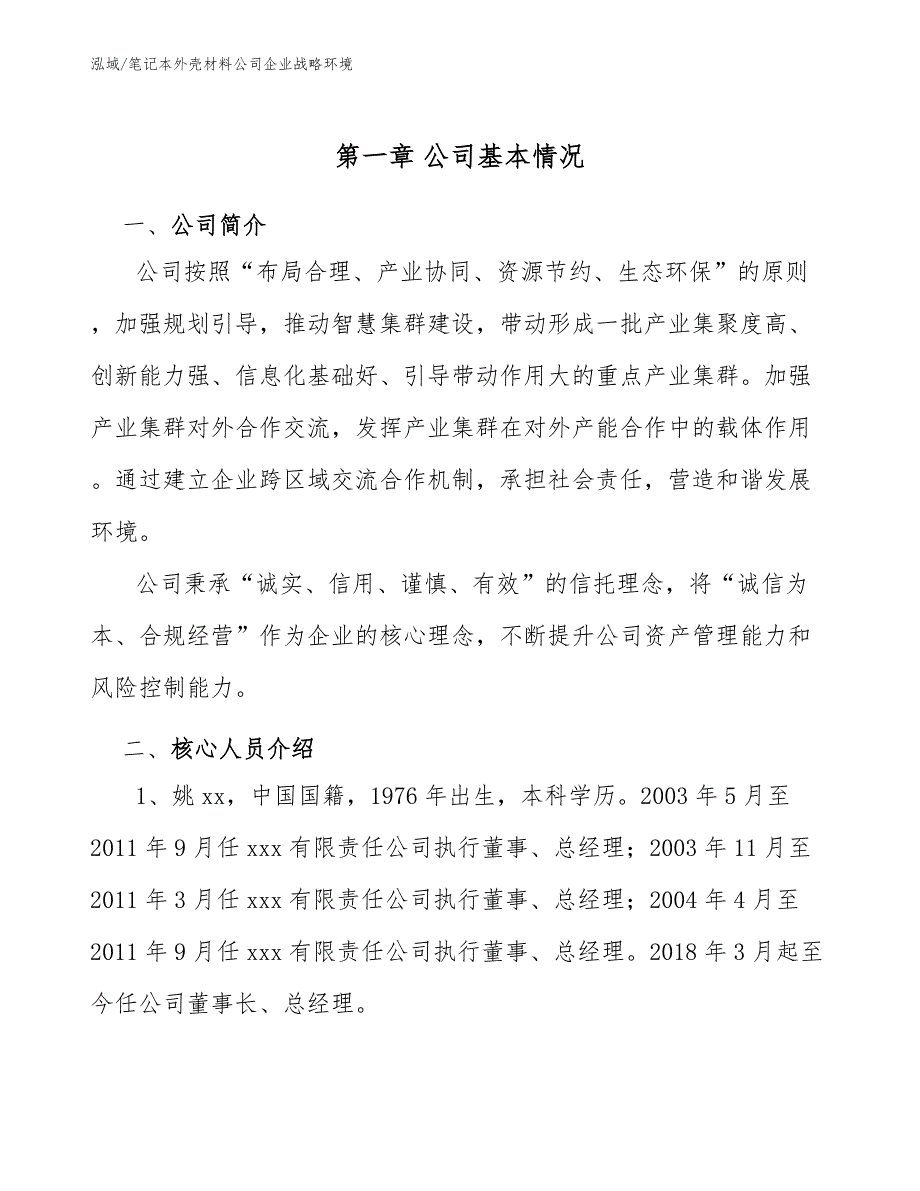 笔记本外壳材料公司企业战略环境（参考）_第3页