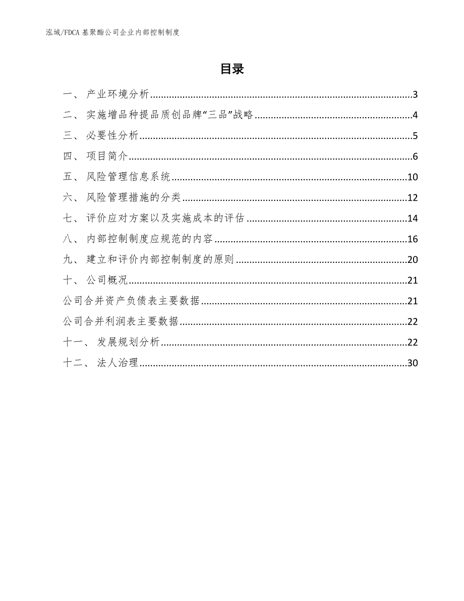 FDCA基聚酯公司企业内部控制制度_参考_第2页