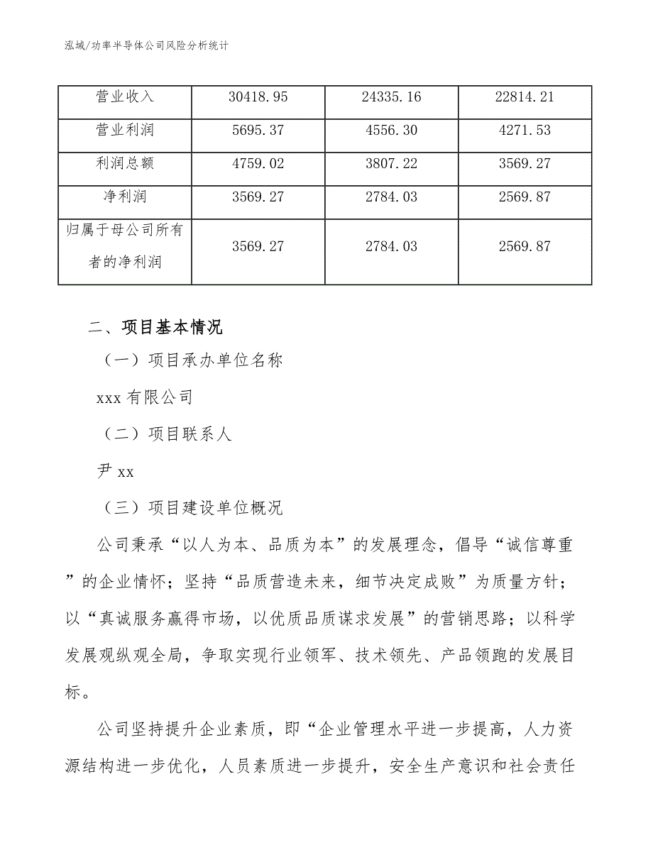 功率半导体公司风险分析统计【范文】_第3页