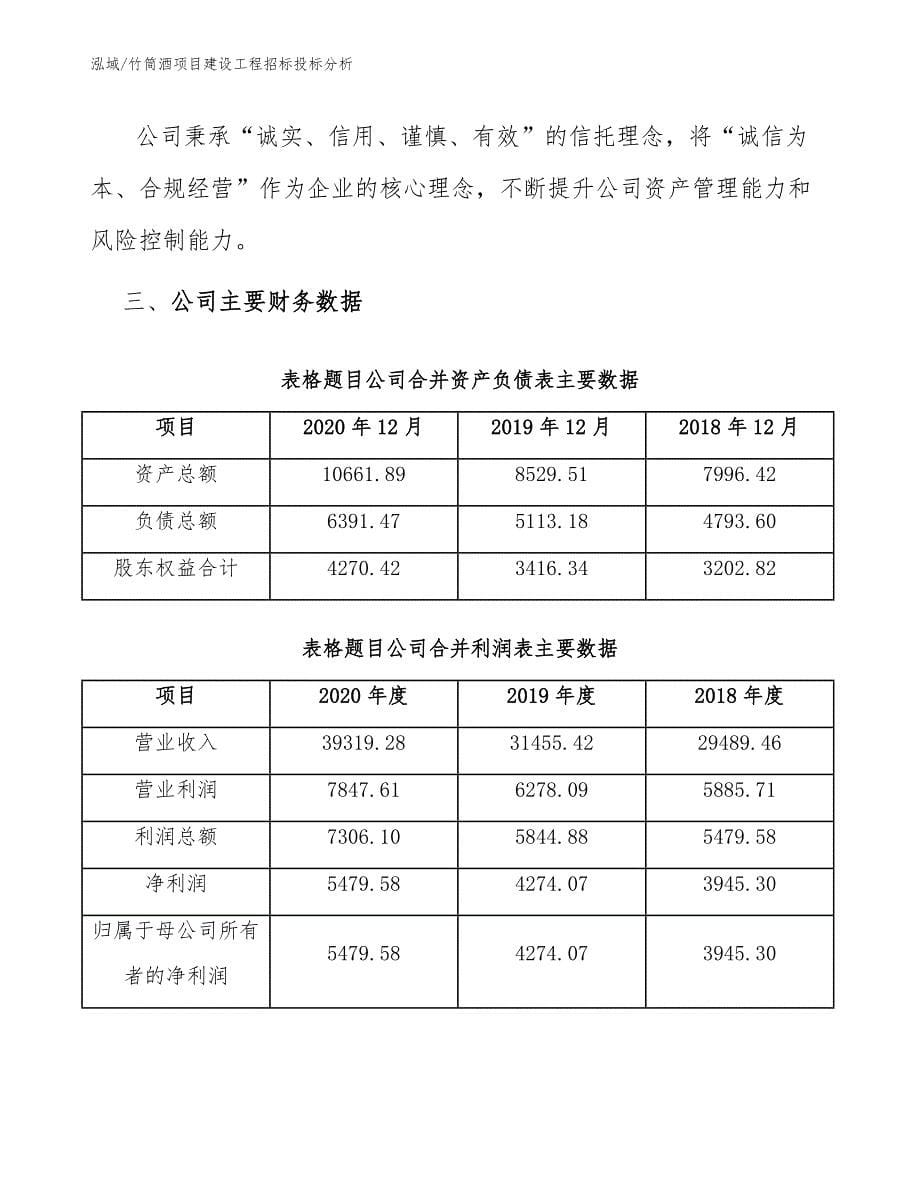 竹筒酒项目建设工程招标投标分析_参考_第5页