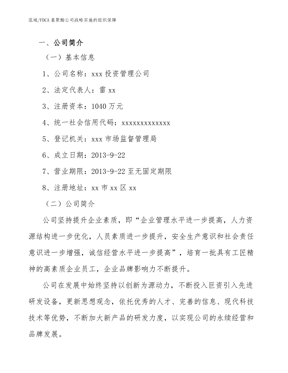 FDCA基聚酯公司战略实施的组织保障【参考】_第2页