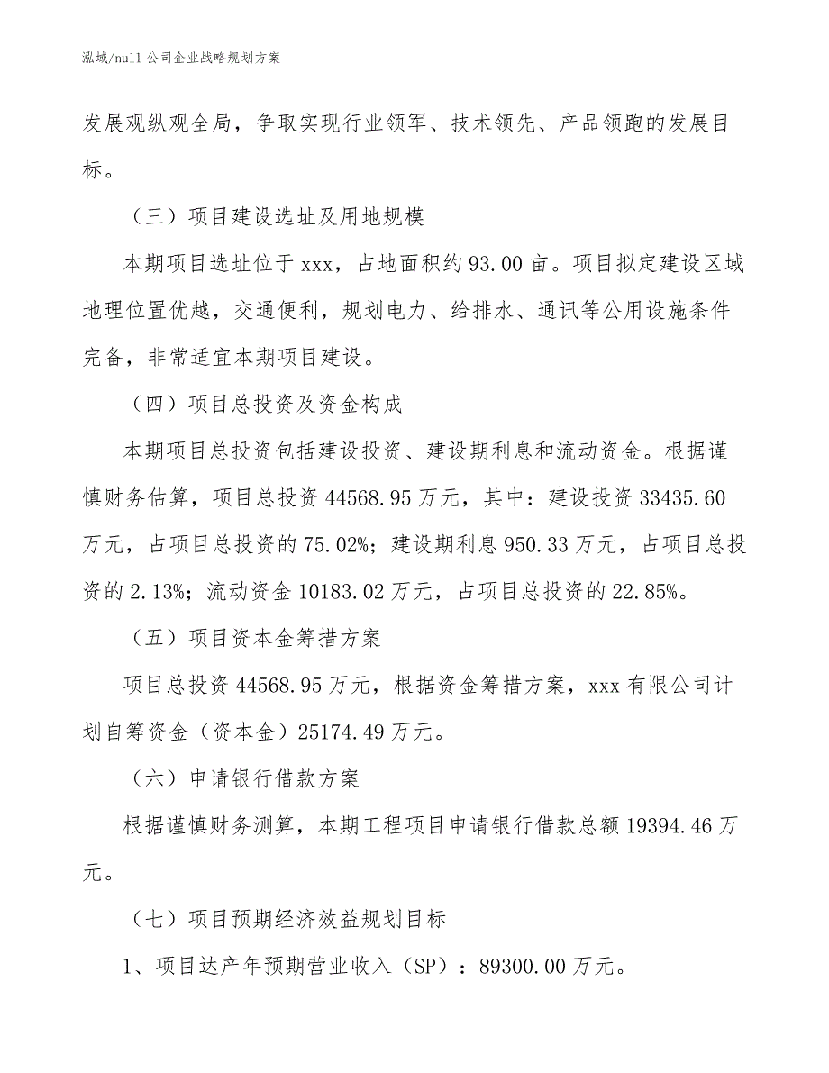 null公司企业战略规划方案_第4页