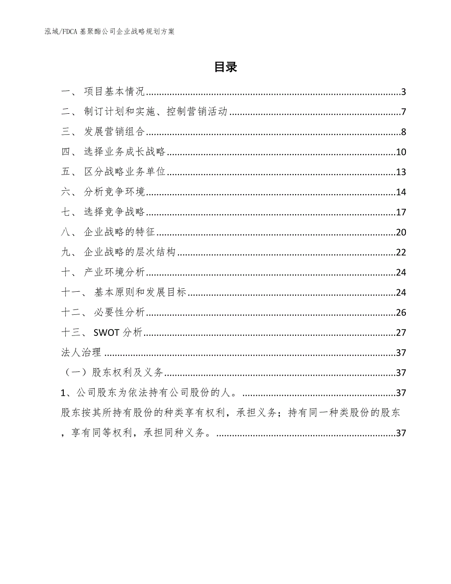 FDCA基聚酯公司企业战略规划方案【范文】_第2页