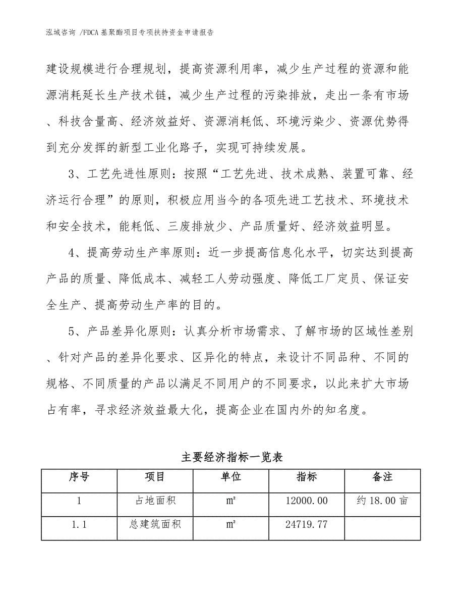 FDCA基聚酯项目专项扶持资金申请报告_第5页