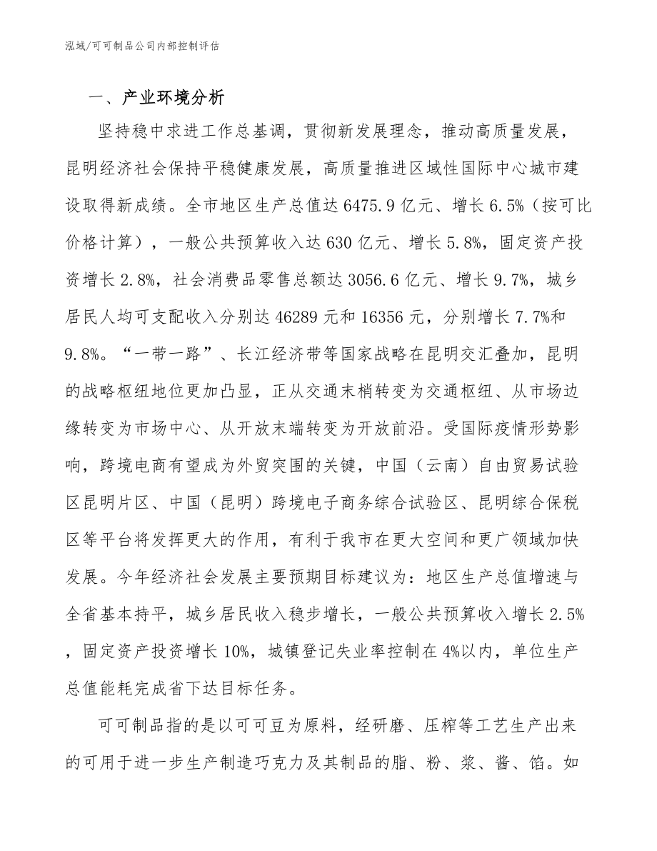 可可制品公司内部控制评估_参考_第3页