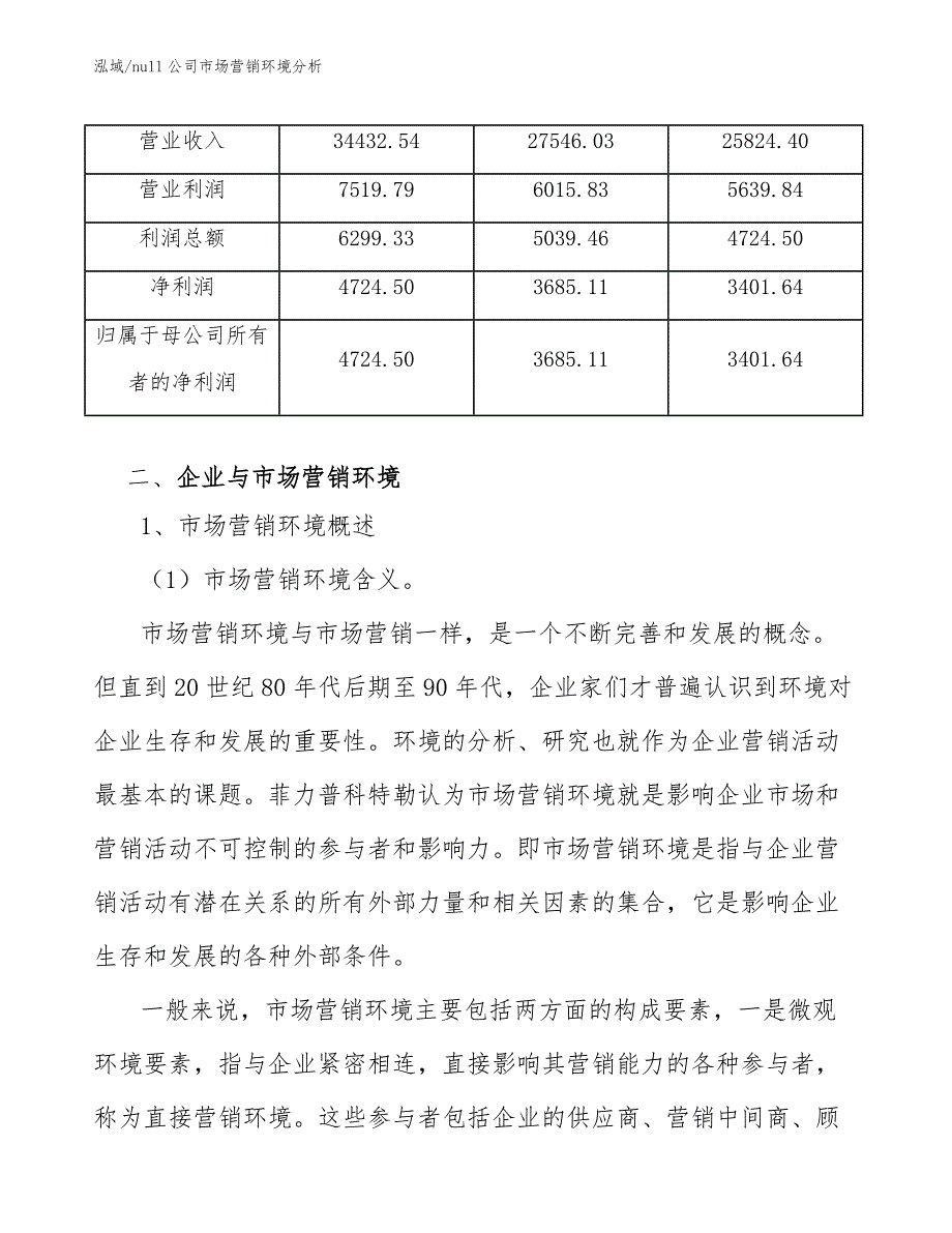 null公司市场营销环境分析_范文_第3页