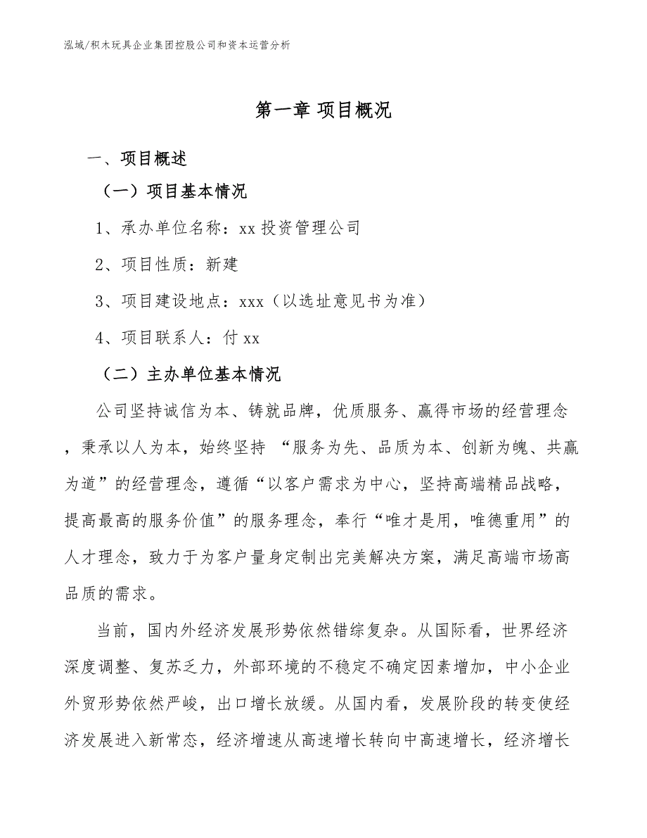 积木玩具企业集团控股公司和资本运营分析【范文】_第3页