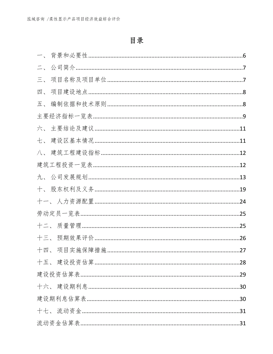 柔性显示产品项目经济效益综合评价（参考范文）_第3页