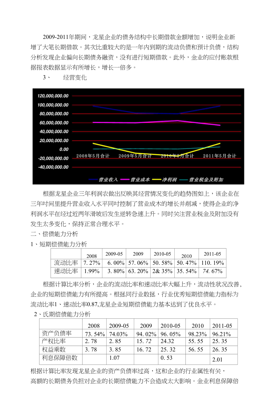 龙星财务报表分析_第3页