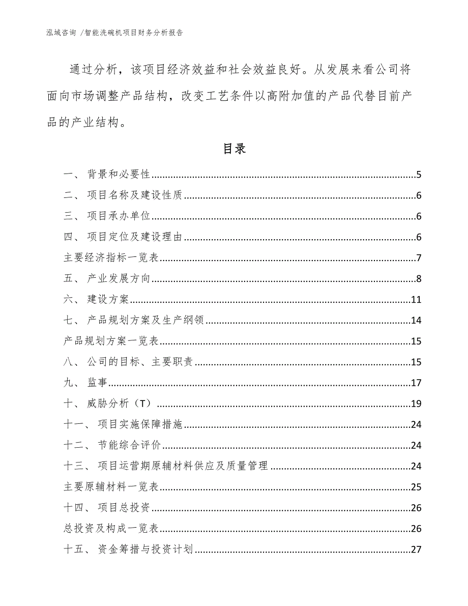 智能洗碗机项目财务分析报告_参考范文_第2页