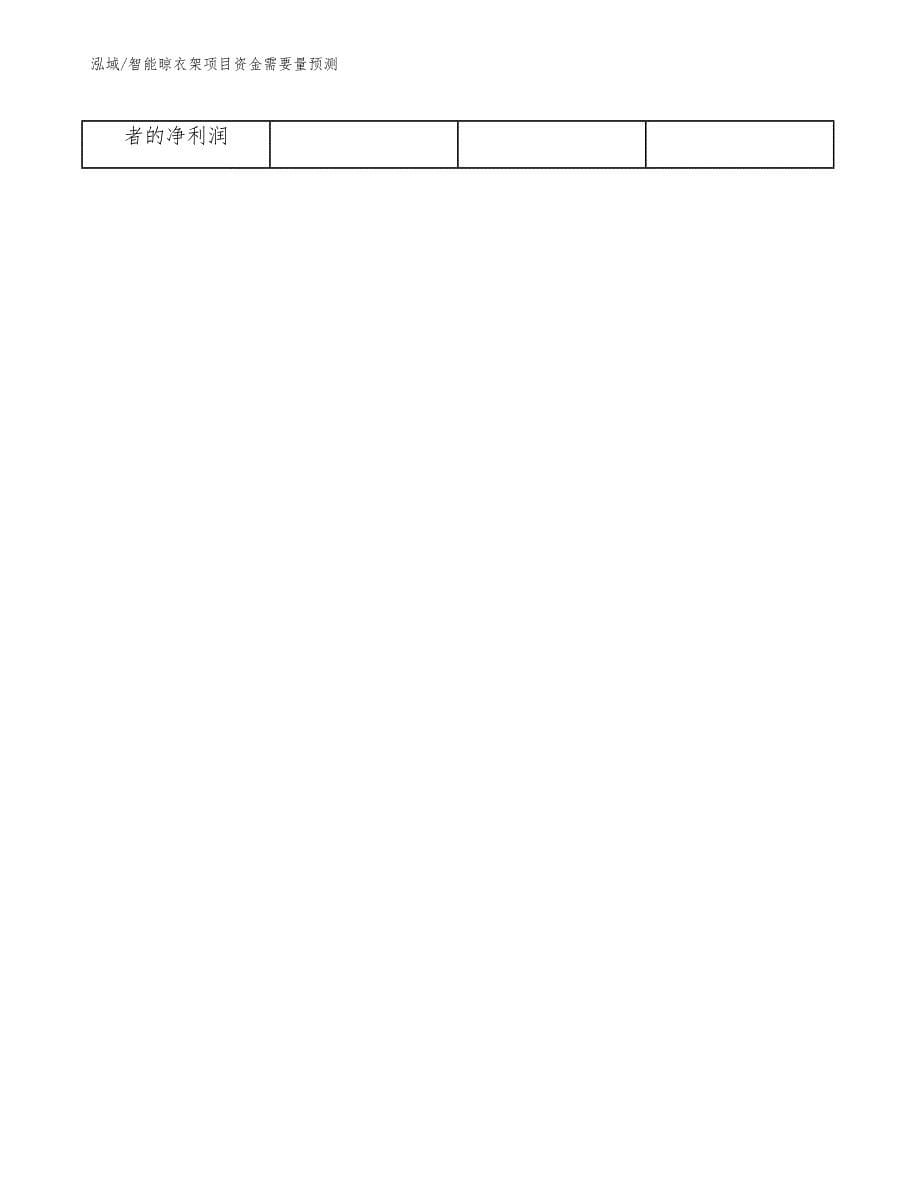 智能晾衣架项目资金需要量预测_参考_第5页