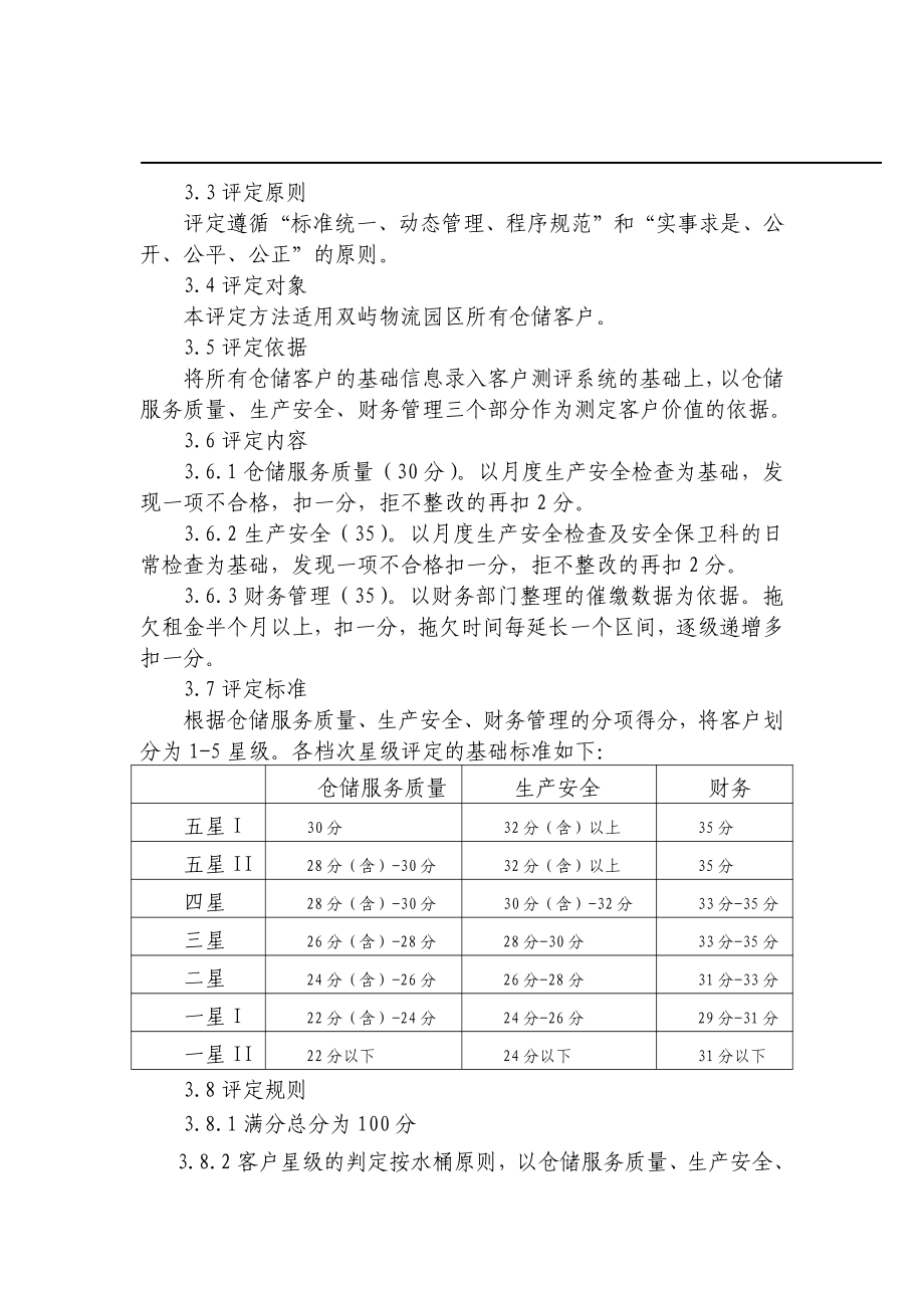 物流园区客户星级评定标准_第2页