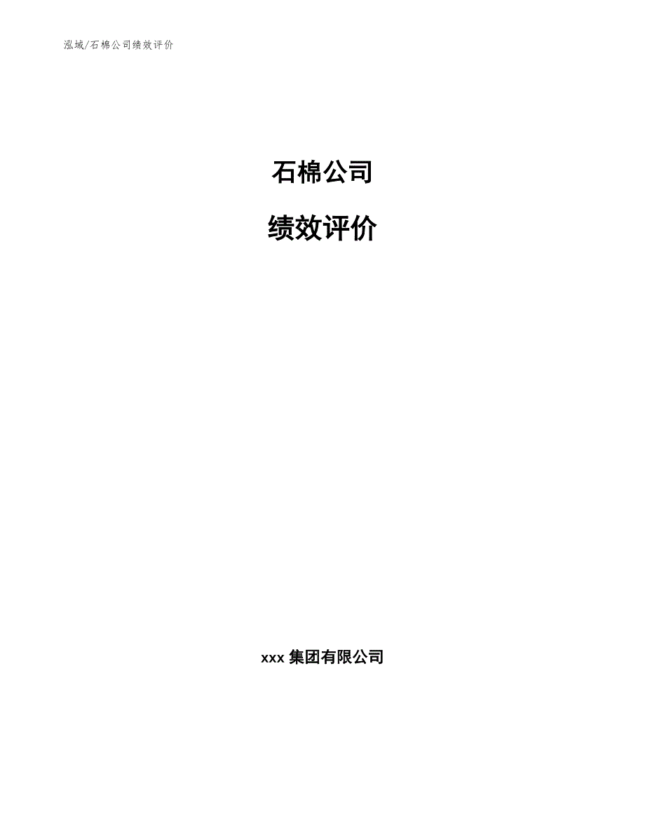 石棉公司绩效评价（范文）_第1页