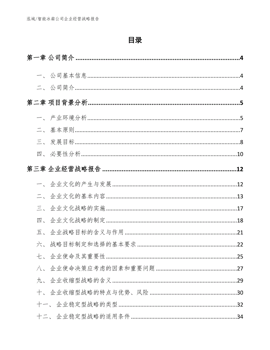 智能冰箱公司企业经营战略报告【范文】_第2页