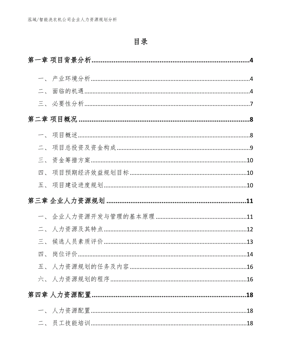 智能洗衣机公司企业人力资源规划分析【范文】_第2页