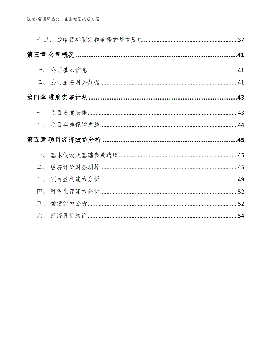 智能床垫公司企业经营战略方案（范文）_第2页