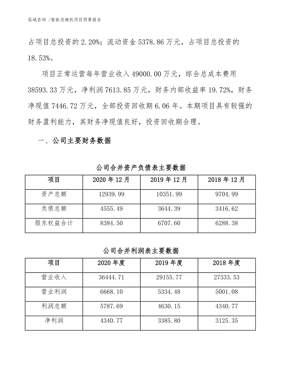 智能洗碗机项目预算报告_第4页