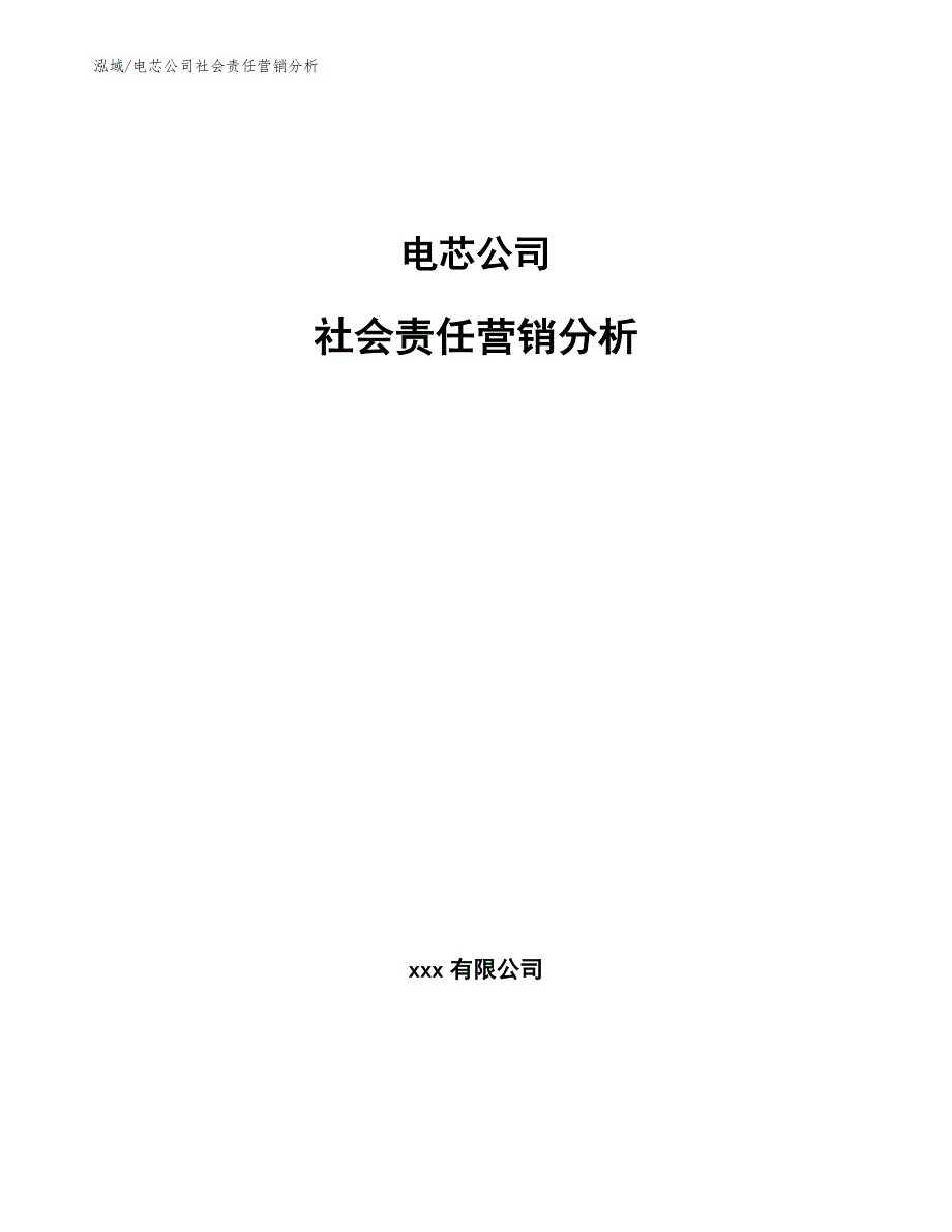 电芯公司社会责任营销分析【范文】_第1页