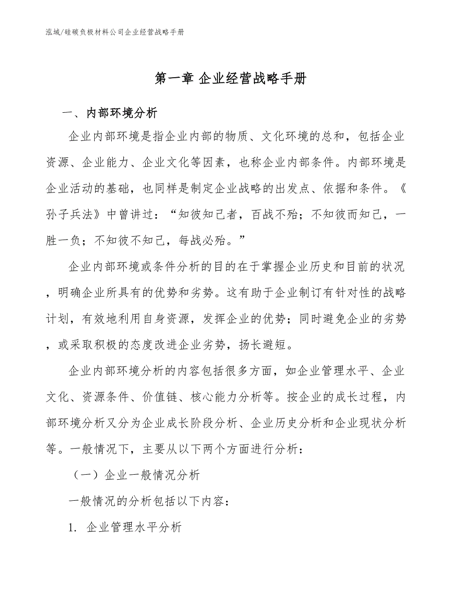 硅碳负极材料公司企业经营战略手册_第4页